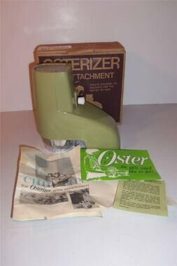 Vintage Osterizer Blender Icer Attachment Model 435 Avocado -0614T01